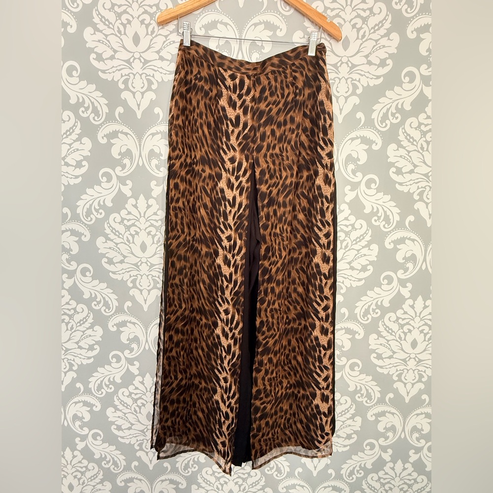 Sheri Martin New York Animal Print Layered Pants